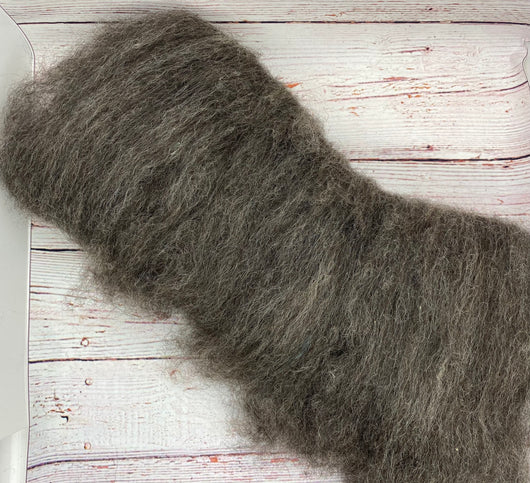 PNW Romney Cross/Mohair Natural Color Spinning Batt